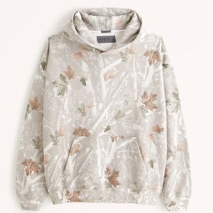 Abercrombie off white camo hoodie NEW WITH TAGS